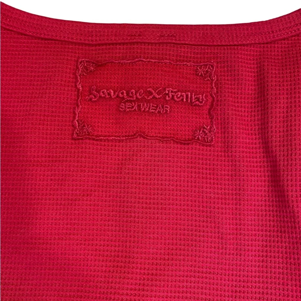 Savage Fenty Sexwear Midnight Cruise Waffle Knit Lounge Pajama Set